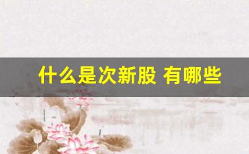 什么是次新股 有哪些特征(次新股 什么意思)_https://www.gen-fastener.com_大商所_第1张